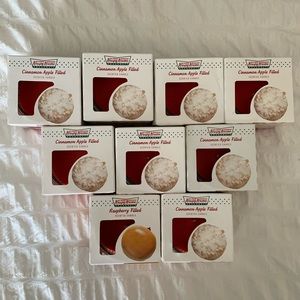 (9) Krispy Kreme Doughnut filled scented candles New in Box